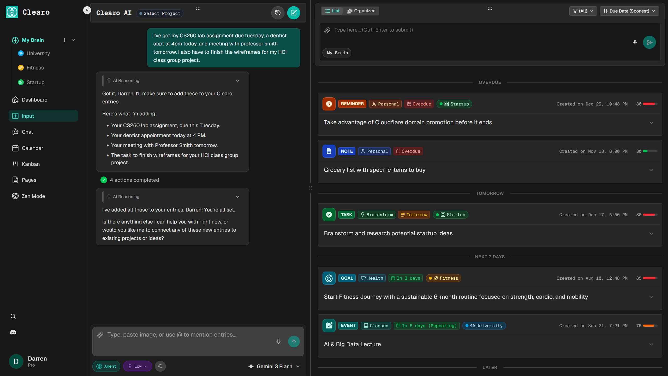 Clearo application screenshot