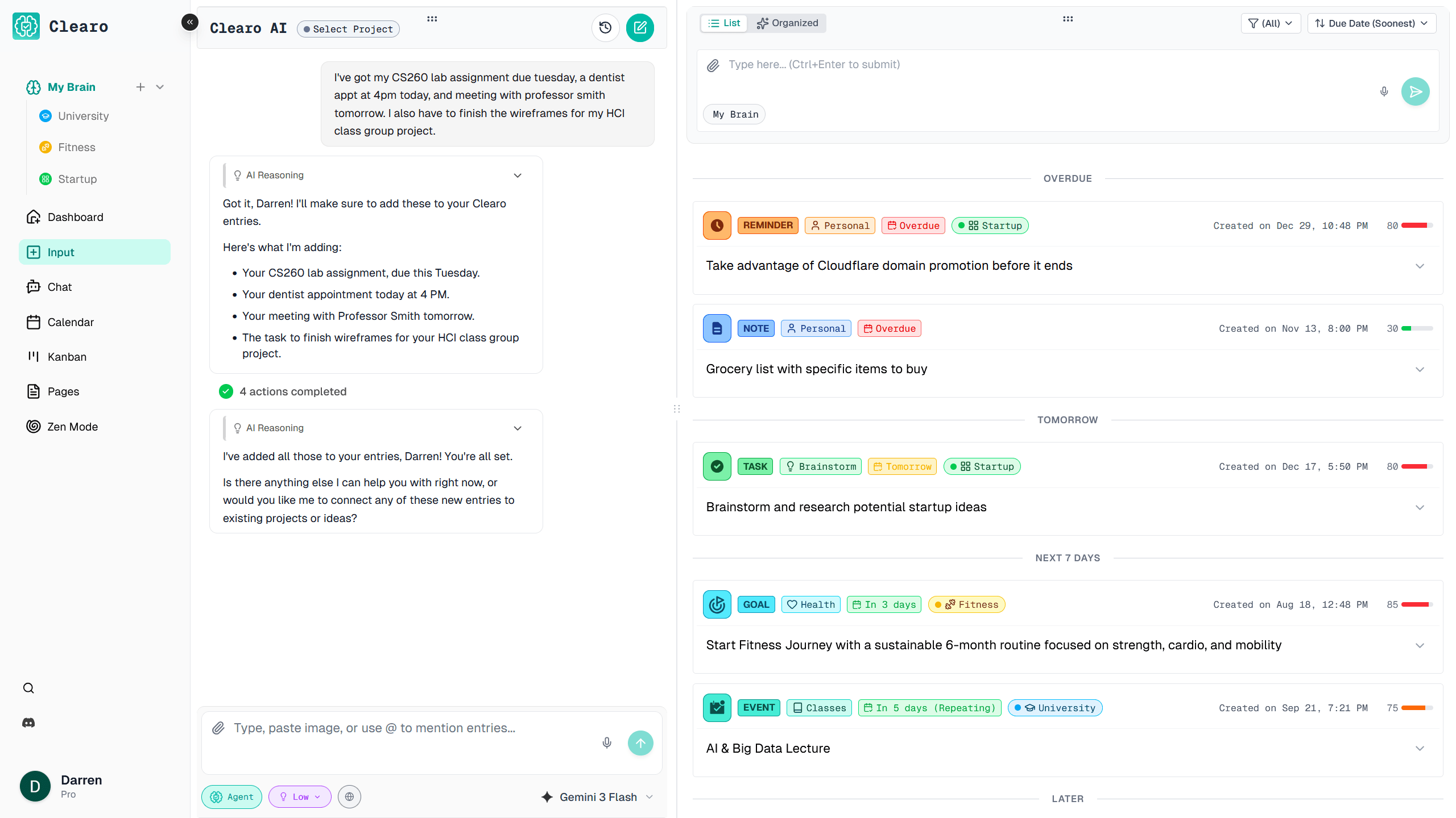Clearo application screenshot